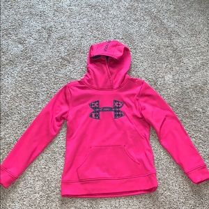 Pink under armour kids sweatshirt